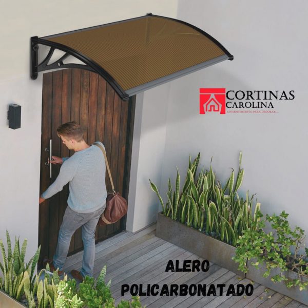 Alero de Policarbonato Lámina Café 1.20x0.80m